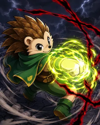Hedge unleashing a green punch